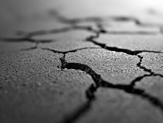 Obraz premium Cracked Surface: Macro Abstract Background Texture