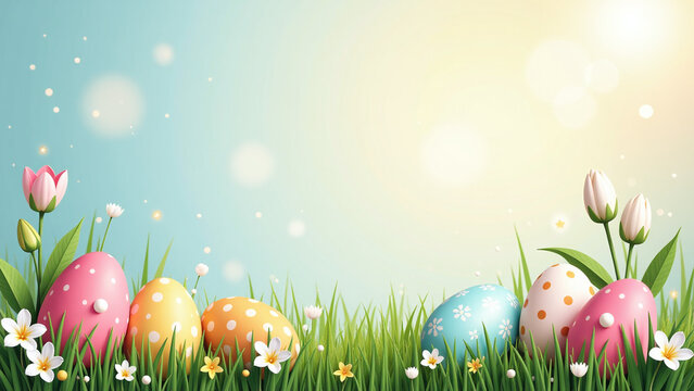easter theme vector designs create stylish poster promote spring celebrations easter colors modern layout