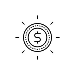Dollar Vector icon