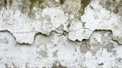 Obraz premium Texture of old white concrete wall for background