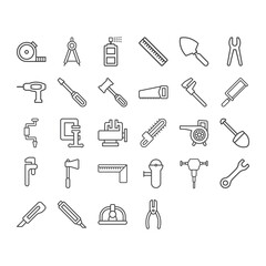 Working Tools Icons Set Sign Symbol