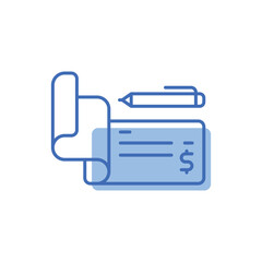 Bank Check Vector icon