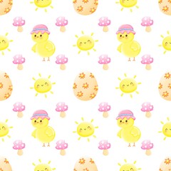 Fototapeta premium Happy Easter Day seamless 