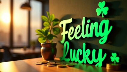 Feeling lucky. Concept for St. Patrick's Day.