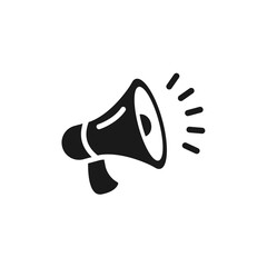 Megaphone graphic icon. Megaphone sign isolated on white background. Vector illustration