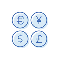 Coins Vector icon