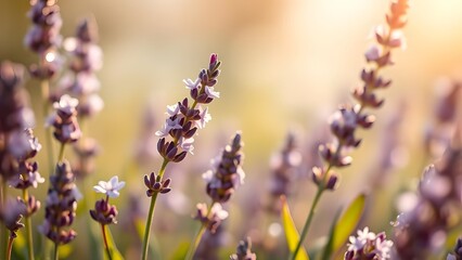 Ethereal Spring Morning Luxury Product Photography on Lavender Background