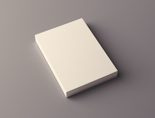 Blank Book or Magazine Mockup on Neutral Background