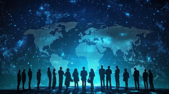 Data exchange digital technology background software development cloud computing Business Intelligence global network Data analysis technician team computer programming internet techno