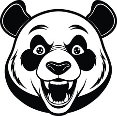 panda head vector illustration