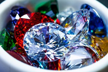 Natural colorful gemstone, Jewel and crystals, close up shot
