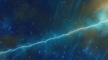 Fototapeta premium Striking lightning illuminates the night sky with cosmic energy display