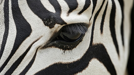 Here is a detailed close up of a striking black and white zebra print
