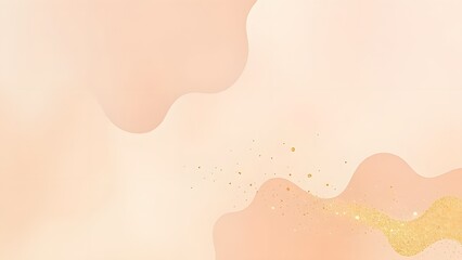 Obraz premium Whispers of Serenity A Dreamy Abstract Art Piece in Soft Feminine Tones Against Muted Earth Tones with Delicate Golden Dust Particles