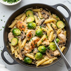 pasta with chicken and vegetables