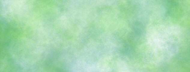 Abstract art background light green and olive colors. Watercolor painting on canvas with soft foggy gradient.