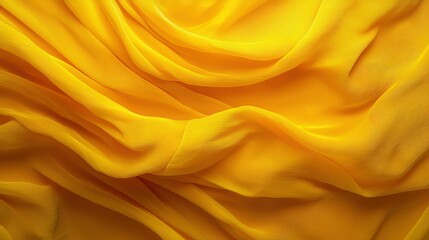 Obraz premium Bright yellow fabric drapes, smooth texture, studio shot