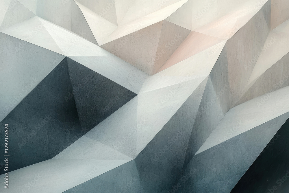 Aufkleber abstract geometric shapes in grayscale, creating a three-dimensional, textured effect.