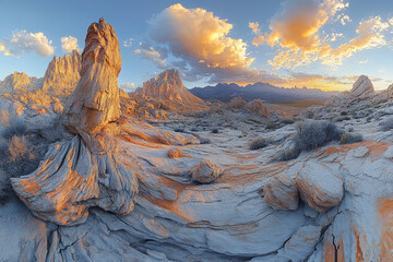 Valley of Fire Sunset Over Dramatic Rock Formations