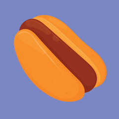Hotdog vector illustration. hotdog junk food icon vector. food hotdog sausage vector