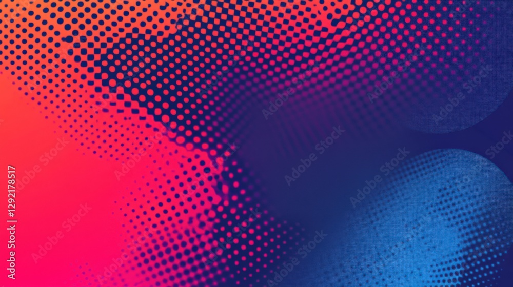 Poster abstract gradient background with dotted patterns in vibrant colors creating a dynamic visual effect