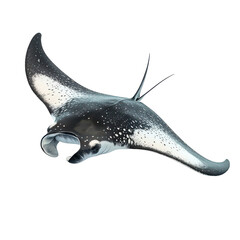 Manta Ray isolated on transparent png background