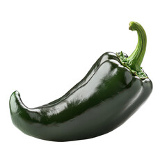 Poblano Pepper isolated on transparent png background