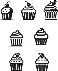 set of cupcakes