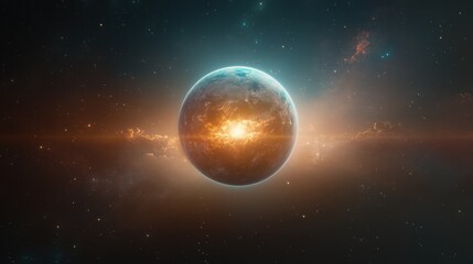 Obraz premium Planet Explosion, Cosmic Inferno