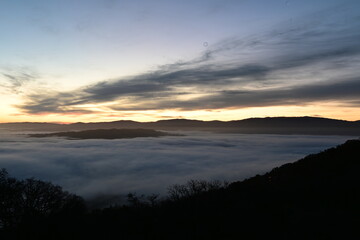sunrise over the mountains