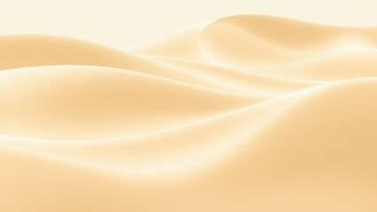 Soft beige sand dunes create a serene and calming landscape in a sunlit environment during the early morning light. Generative AI