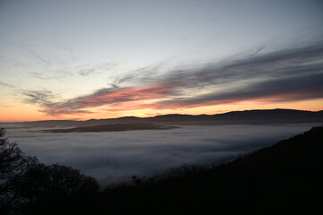 Obraz premium beautiful and colorful sunrise in the springtime