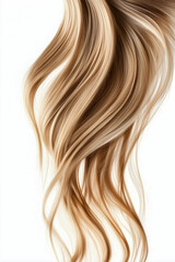 Fototapeta premium Beautiful long, smooth, shiny straight hair. Hairstyle, treatment. Isolated on a white background 