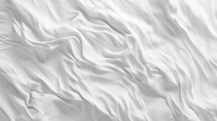 Obraz premium Minimalist clean white bed linen arranged with pillows in a bright bedroom.