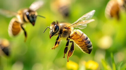 European Honey Bee, apis mellifera, Bees Going To The Hive, Insects in Flight, Return Of Boot,, Bee Hive in Normandy