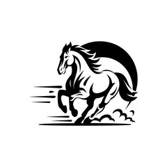 Horse silhouette With A White Background