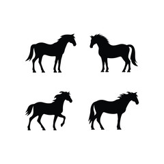 Horse  Set silhouette 