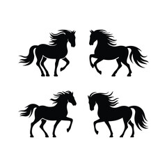 Horse  Set silhouette 