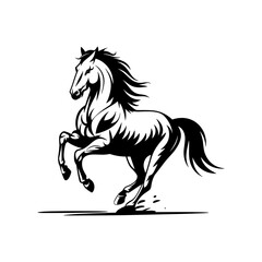 Horse silhouette With A White Background
