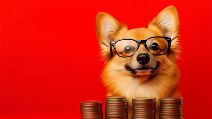 chihuahua and coins