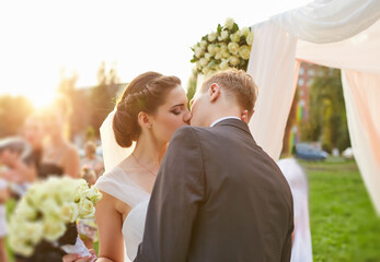 Wedding First Kiss Moment