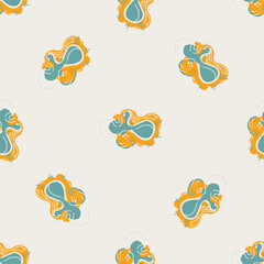 Seamless background in modern minimalistic style. Colorful vector texture with abstract elements. 