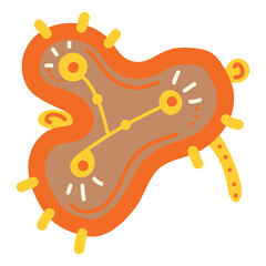 Naklejka premium Abstract colorful doodle shape. Creative vector design element. 
