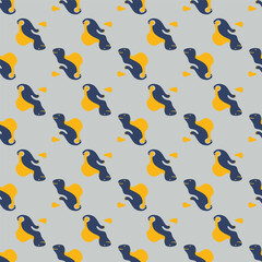 Seamless background with abstract ornaments. Colorful doodle texture. 