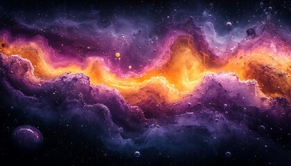 Obraz premium Colorful Nebula in Deep Space Of The Universe Illustration Art And Design Concept Artwork 