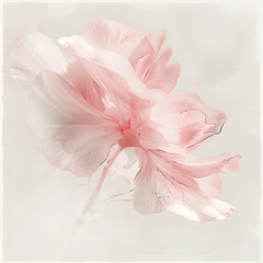 Begonia Chinese Flowers Ink Paint 