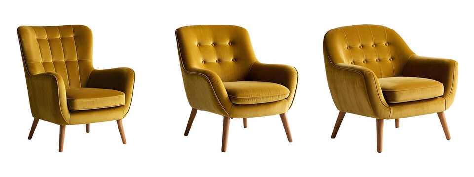 Modern lounge chair houses for design, home interior and png background. - Powered by Adobe