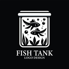 Fish Tank Vector Logo Design