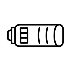 Battery icon with charge levels in black outline style