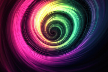 Fototapeta premium Abstract swirling vortex of vibrant colors, creating a hypnotic and mesmerizing visual effect.